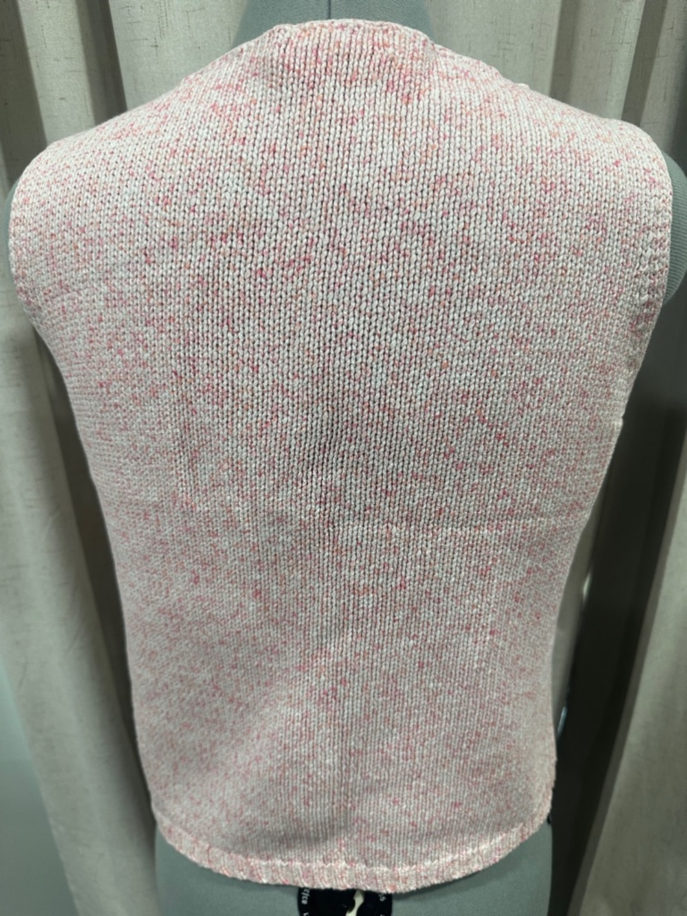 Kasper Pink Textured Sleeveless Top size Xl vintage 90 made Hong Kong - Picture 14 of 15